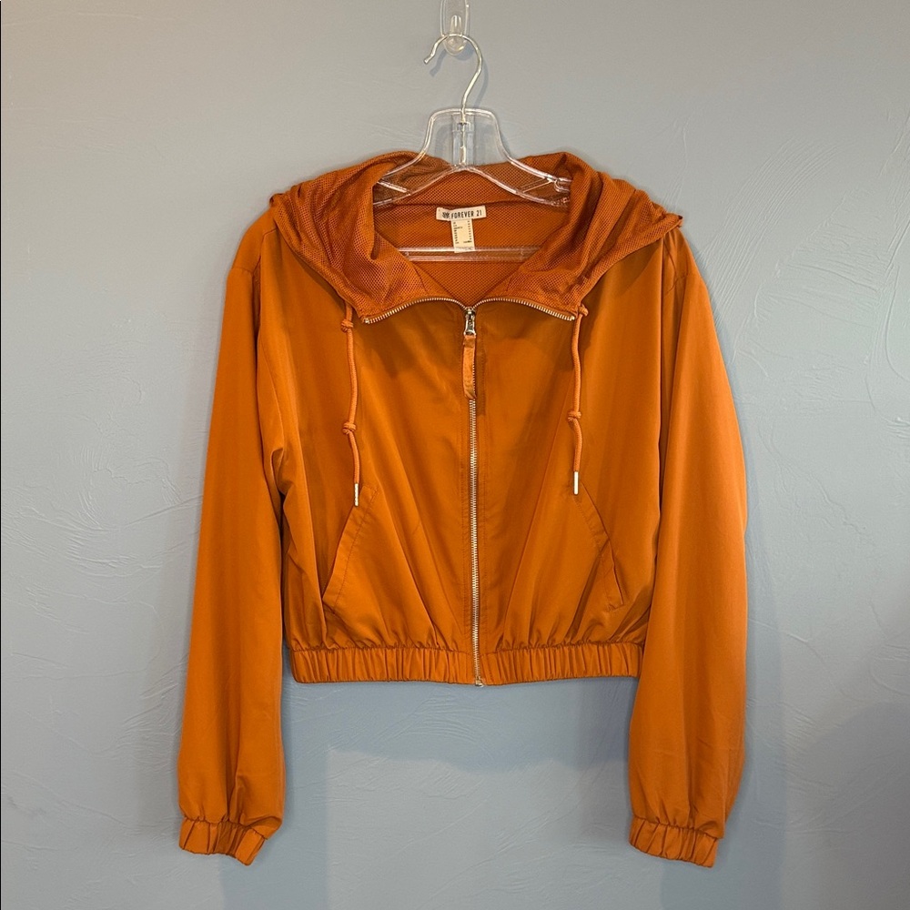 Women's Orange Hooded Jacket